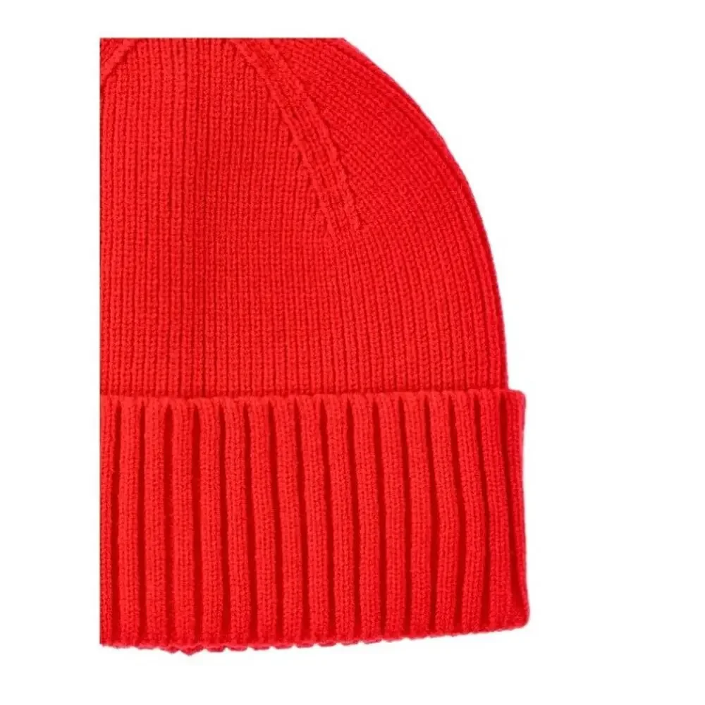 Time and Tru Women's Coordinate Beanie, One Size Fits Most, Red With White Glove